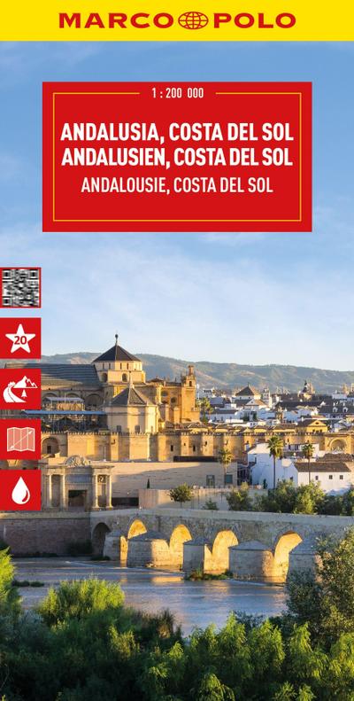 Andalusia, Costa del Sol Marco Polo Map