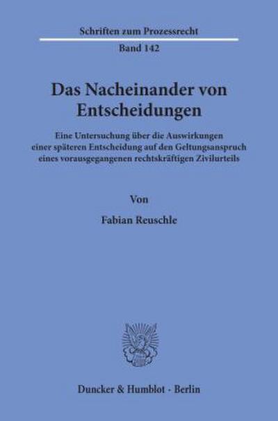 Das Nacheinander von Entscheidungen.