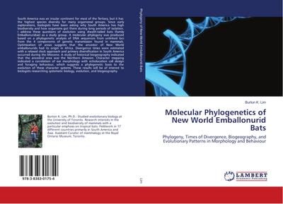 Molecular Phylogenetics of New World Emballonurid Bats