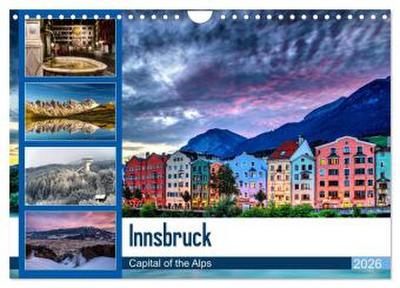 Innsbruck - Capital of the Alps (Wandkalender 2026 DIN A4 quer), CALVENDO Monatskalender