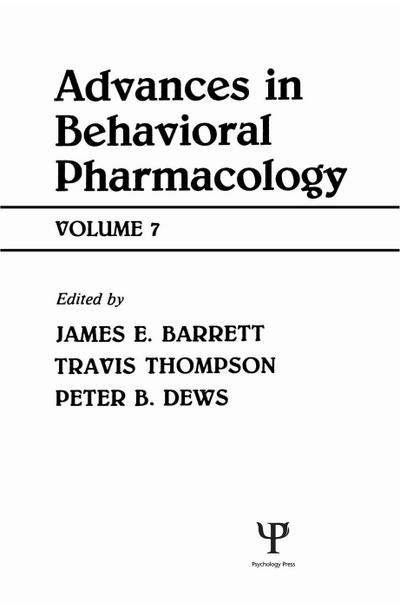 Advances in Behavioral Pharmacology