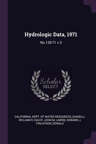 Hydrologic Data, 1971