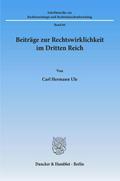 Beiträge zur Rechtswirklichkeit im Dritten Reich.