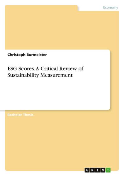 ESG Scores. A Critical Review of Sustainability Measurement