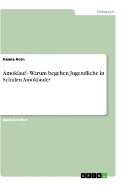 Amoklauf - Warum begehen Jugendliche in Schulen Amokläufe?