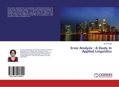 Error Analysis : A Study In Applied Linguistics