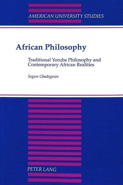 Gbadegesin, S: African Philosophy