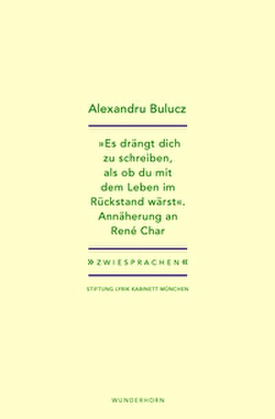 Es drängt dich zu schreiben, als ob du mit dem Leben im Rückstand wärst