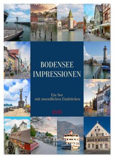 Bodensee Impressionen (Wandkalender 2026 DIN A2 hoch), CALVENDO Monatskalender