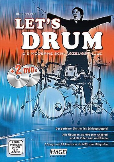 Let’s drum (+2 DVD’s) für Schlagzeug
