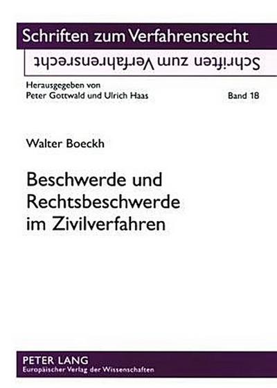 Beschwerde und Rechtsbeschwerde im Zivilverfahren