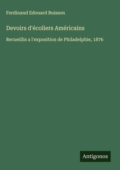 Devoirs d’écoliers Américains