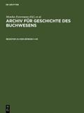 Register zum Archiv für Geschichte des Buchwesens