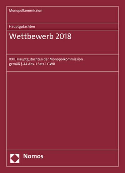 Hauptgutachten. Wettbewerb 2018