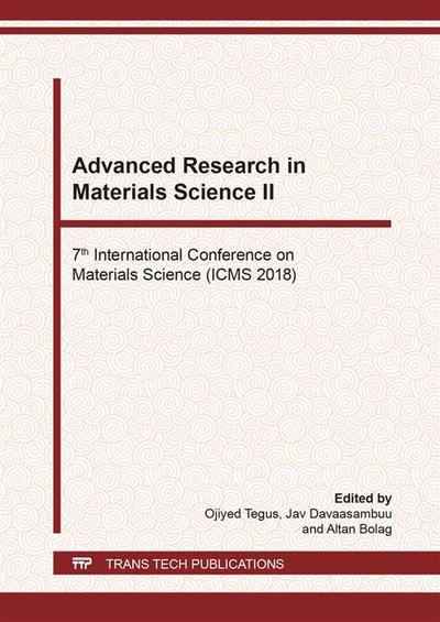Advanced Research in Materials Science II