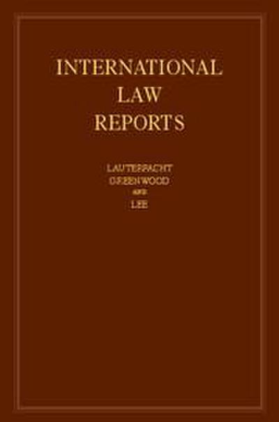 International Law Reports: Volume 156