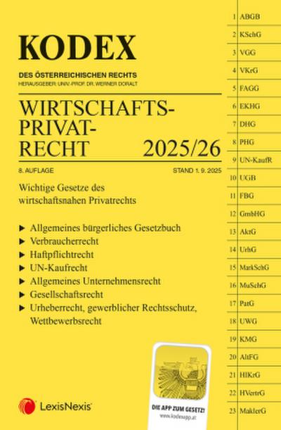 KODEX Wirtschaftsprivatrecht 2025/26 - inkl. App