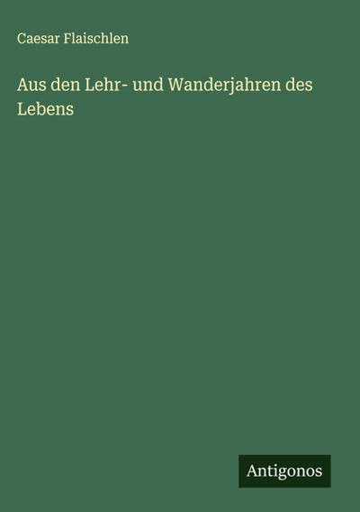 Aus den Lehr- und Wanderjahren des Lebens