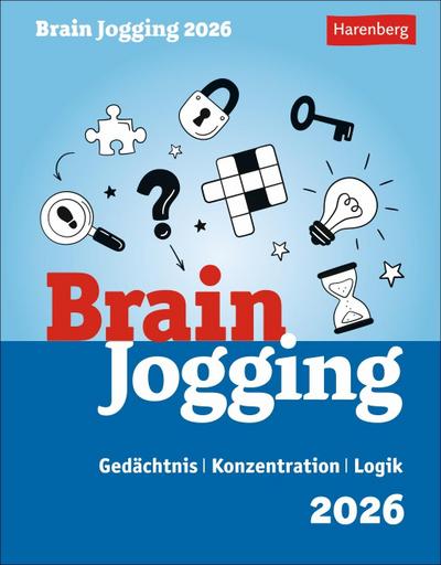 Brain Jogging Tagesabreißkalender 2026 - Gedächtnis, Konzentration, Logik