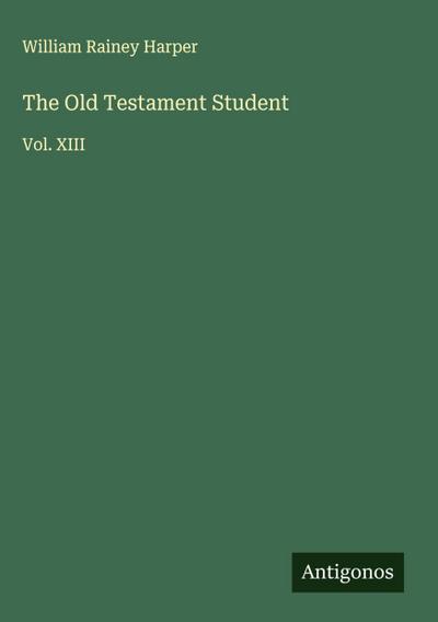 The Old Testament Student