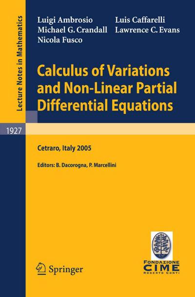 Calculus of Variations and Nonlinear Partial Differential Equations