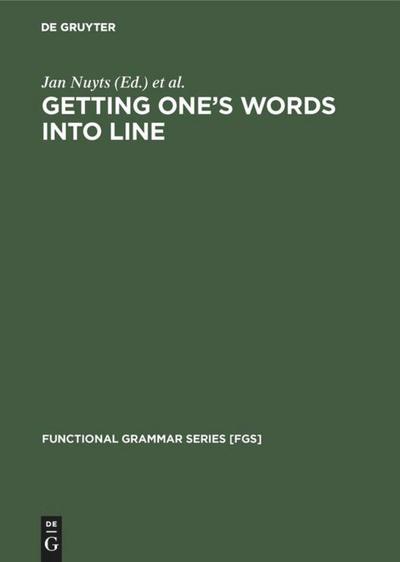 Getting One’s Words into Line