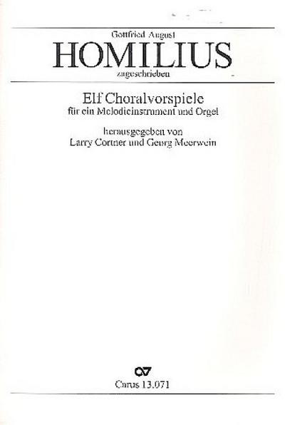 11 Choralvorspielefür ein Melodieinstrumente und Orgel