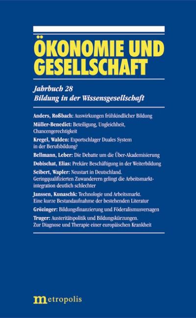 Ökonomie und Gesellschaft: Bildung in der Wissensgesellschaft