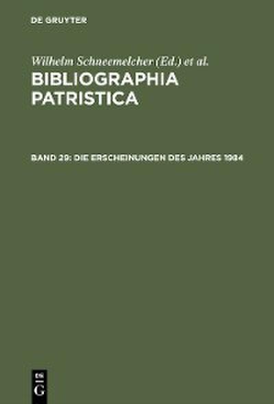 Die Erscheinungen des Jahres 1984