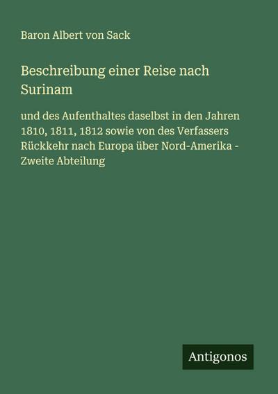Beschreibung einer Reise nach Surinam