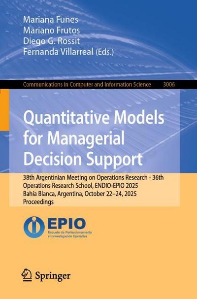 Quantitative Models for Managerial Decision Support