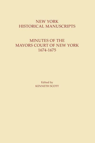 New York Historical Manuscripts