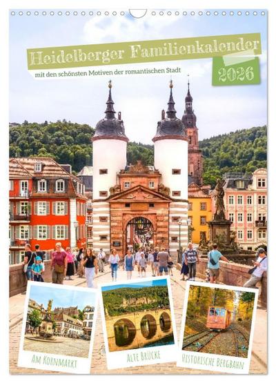 Heidelberger Familienkalender (Wandkalender 2026 DIN A3 hoch), CALVENDO Monatskalender