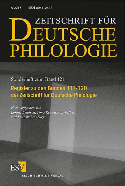 Zeitschrift für deutsche Philologie