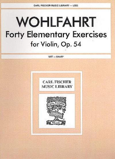 40 elementary Studies op.54for violin