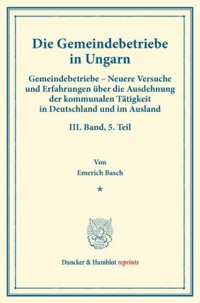 Die Gemeindebetriebe in Ungarn.