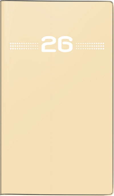 rido/idé Monats-Faltkalender Modell Miniplaner d 15, Kunststoff-Einband, sand 2026