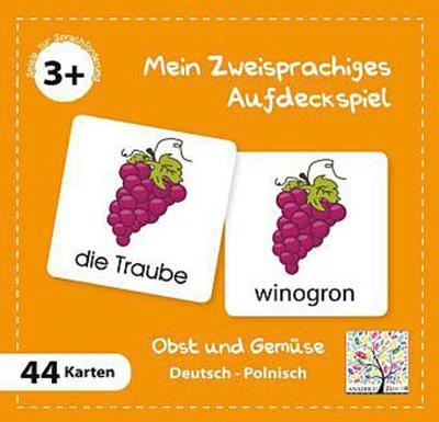 Mein Zweisprachiges Aufdeckspiel, Obst und Gemüse, Polnisch (Kinderspiel)