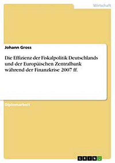 Die Effizienz der Fiskalpolitik Deutschlands und der Europäischen Zentralbank während der Finanzkrise 2007 ff.