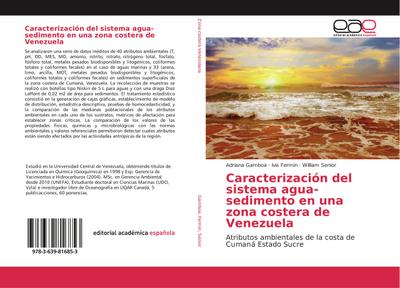 Caracterización del sistema agua-sedimento en una zona costera de Venezuela