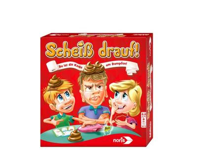 Noris 606011547 Scheiß Drauf, das lustiges Kinder und Partyspiel bei dem Gelächter vorprogrammiert ist, für 2 bis 4 Spieler ab 6 Jahren