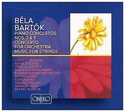 Klavierkonzerte Nr.2 & 3 / Konzert für Orchester / Streichquartett Nr. 3 / Musik für Saiteninstrumente, Schlagzeug & Celesta, 2 Audio-CDs