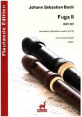 Fuge Nr.22 aus dem Wohltemperierten Klavier 2 BWV891für 4 Blockflöten (SATB)