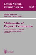 Mathematics of Program Construction