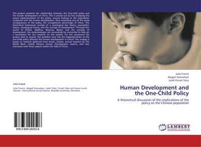 Human Development and the One-Child Policy