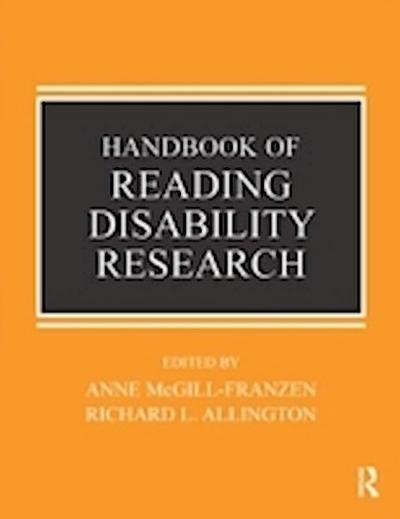 Handbook of Reading Disability Research