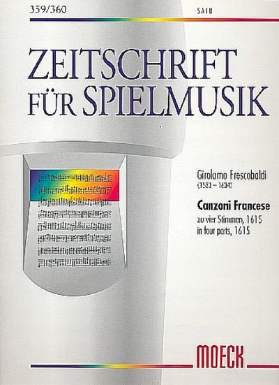 Canzoni Francese zu 4 Stimmen