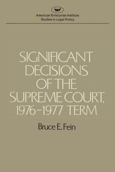 Significant Decisions of the Supreme Court 1976-77