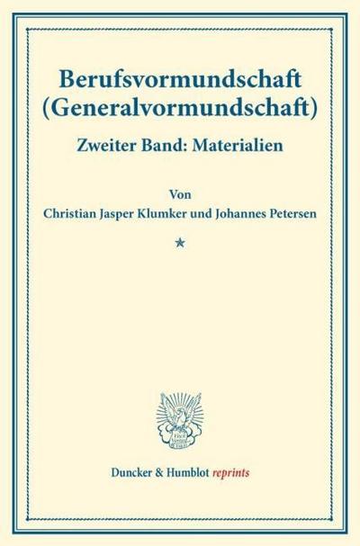 Berufsvormundschaft (Generalvormundschaft).