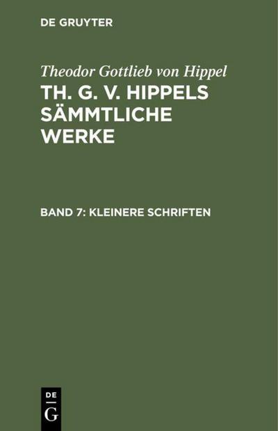 Kleinere Schriften